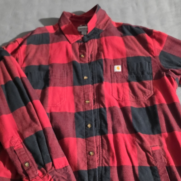 Carhartt Other - Carhartt Men’s Red and Black Buffalo Plaid Button-Down Shirt